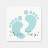 Het is een Jongen Baby Feet Announcement Paper Nap Servetten (Voorkant)