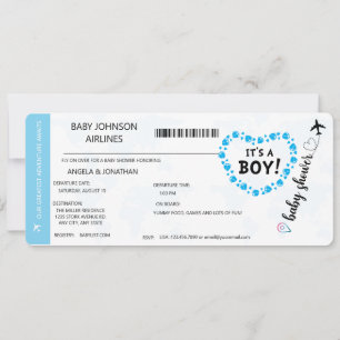 Het is een jongen Baby Jongen Shower Uitnodiging
