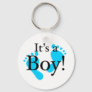 Het is een jongen - Baby, Newborn, feestvieren Sleutelhanger