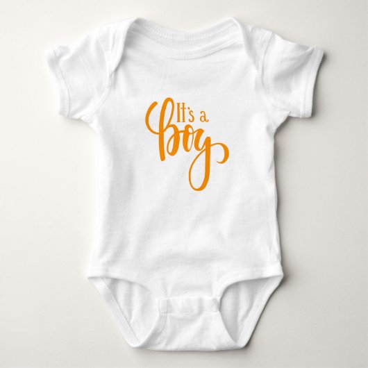 Het is een jongen baby romper (Voorkant)