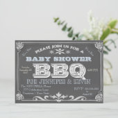 Het is een Jongen - Baby Shower Bar B Que Kaart (Staand voorkant)