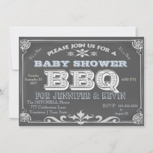 Het is een Jongen - Baby Shower Bar B Que Kaart