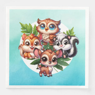 Het is een jongen Baby shower Bosland Creatures Servet