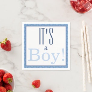 Het is een jongen! Baby shower Party Paper Napkins Servet