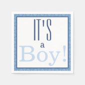 Het is een jongen! Baby shower Party Paper Napkins Servet (Voorkant)