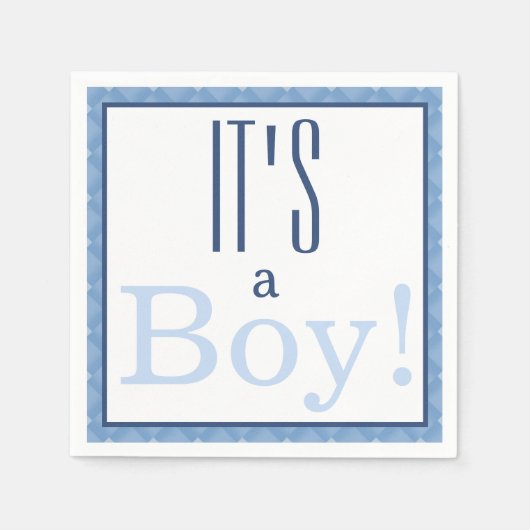 Het is een jongen! Baby shower Party Paper Napkins Servet (Voorkant)