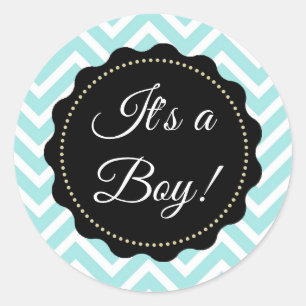 Het is een jongen! Baby shower Stickers
