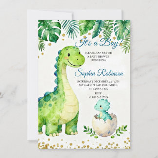 Het is een jongen baby shower uitnodiging 