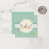 Het is een jongen/Baby shower uitnodiging (Voorkant / Achterkant in situ)