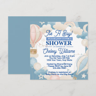 Het Is Een Jongen Baby Shower Uitnodiging