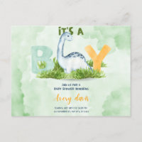 Het is een jongen, baby shower uitnodiging, schatt