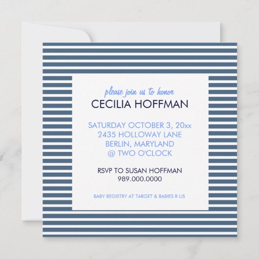 Het is een jongen! Baby Shower-uitnodigingen Kaart (Achterkant)