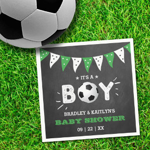 Het is een jongen! Baby shower van het Soccer ThME Servet