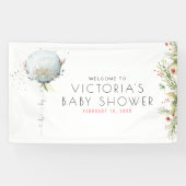 Het is een jongen | Baby shower Welkomstbanner Spandoek (Horizontaal)