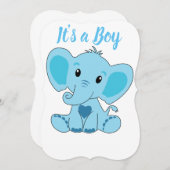 Het is een jongen, Baby, Zwangerschap, Aankondigin Kaart (Voorkant / Achterkant)