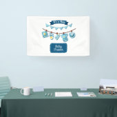 Het is een jongen babyfeest 2.5x4 vinyl banner (Beurs)