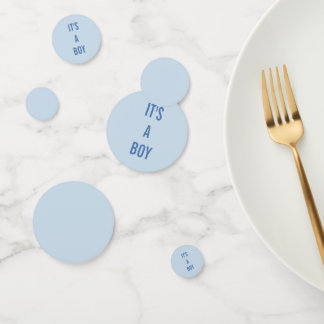 Het is een jongen babyfeest confetti