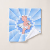 Het is een jongen! bad handdoek (Wasdoekje)