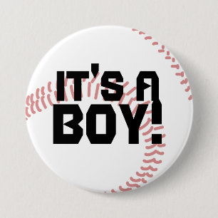 Het is een Jongen Baseball Aankondiging Ronde Button 7,6 Cm