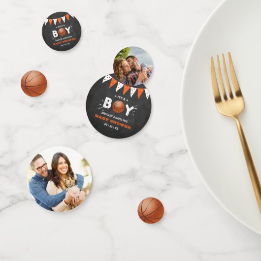 Het is een jongen! Basketbal thema Baby shower Fot Confetti (Groep)