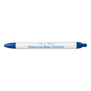 Het is een jongen Blauw Wit aankondigingen Blauwe Inkt Pen