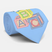 Het is een Jongen Blauwe Bunny Stropdas (Opgerold)