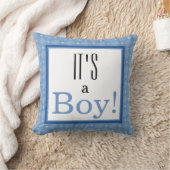 Het is een jongen! Blue Baby shower Keepomwille Pi Kussen (Deken)