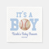 Het is een jongen! Blue Baseball Baby shower Servet (Voorkant)