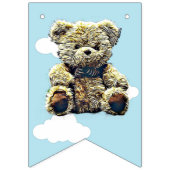 Het is een jongen Blue Clouds Teddy Bear Baby show Vlaggetjes (Tweede vlag)