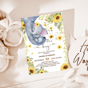 Het is een jongen Boho groen Cute Baby Shower Kaart