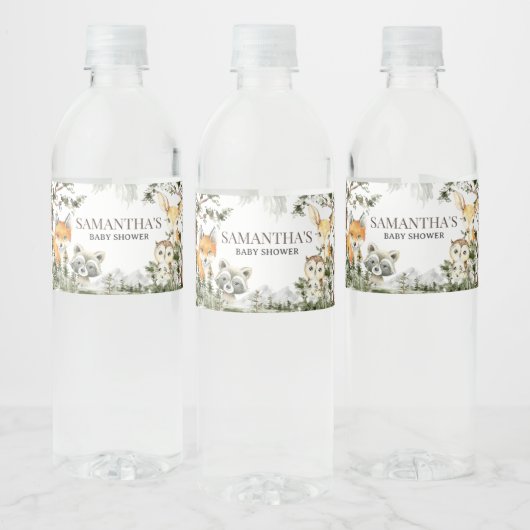 Het is een jongen, bosbeesten waterfles etiket (Flessen)