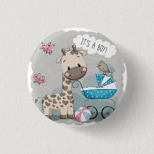 Het is een jongen, cadeau voor jongen, zoon, kinde ronde button 3,2 cm