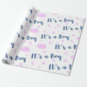 Het is een jongen! cadeaupapier (Uitgerold)