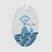 Het is een jongen Cute Whale Ornament (voorkant)