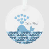 Het is een jongen Cute Whale Ornament (voorkant)