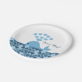 Het is een jongen! Cute Whale Papieren Bordje (Gekanteld)