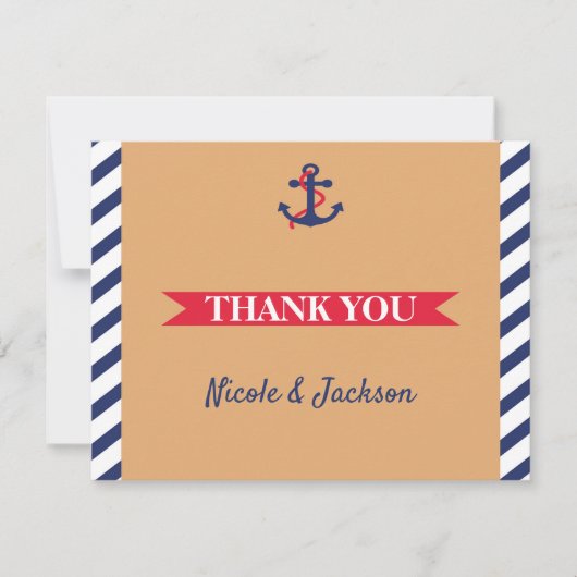 Het is een jongen Dank je kaart (Voorkant)