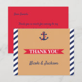 Het is een jongen Dank je kaart (Voorkant / Achterkant)