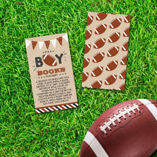 Het is een jongen! Football Baby shower Boekaanvra Informatiekaartje