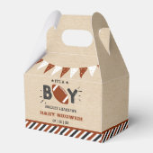 Het is een jongen! Football thema gecodeerd Baby s Bedankdoosjes (Voorkant Zijde)