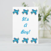 Het is een jongen! Geboortekaartje Kaart (Staand voorkant)
