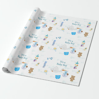Het is een jongen - Gepersonaliseerd Baby shower Cadeaupapier