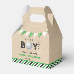 Het is een jongen! Golf ThMED Co-ed Baby shower Bedankdoosjes
