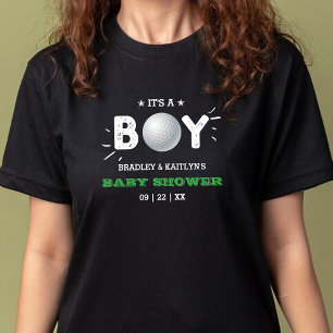 Het is een jongen! Golf ThMED Co-ed Baby shower T-shirt