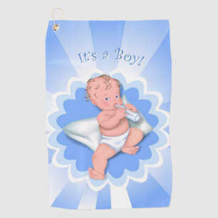 Het is een jongen! golfhanddoek