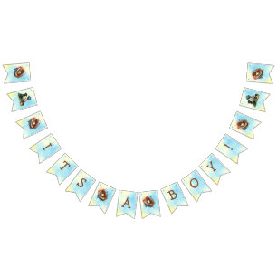 Het is een jongen   honkbal Baby shower Vlaggetjes