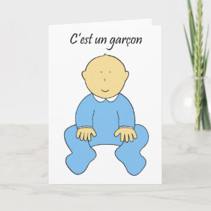 "Het is een jongen" in het Frans, c'est de V.N. Aankondiging