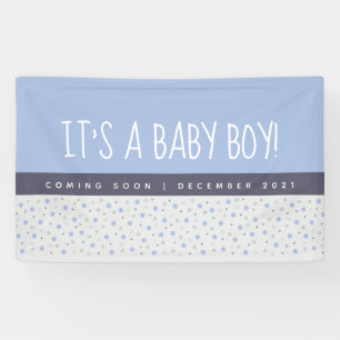 Het is een Jongen Licht Blauw Baby Geslacht Spandoek