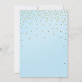 HET IS EEN JONGEN Lichtblauw & Gouden Confetti Uit Kaart (Achterkant)