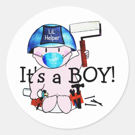Het is een jongen! Lil' Helper Carpenter, stickers (Voorkant)